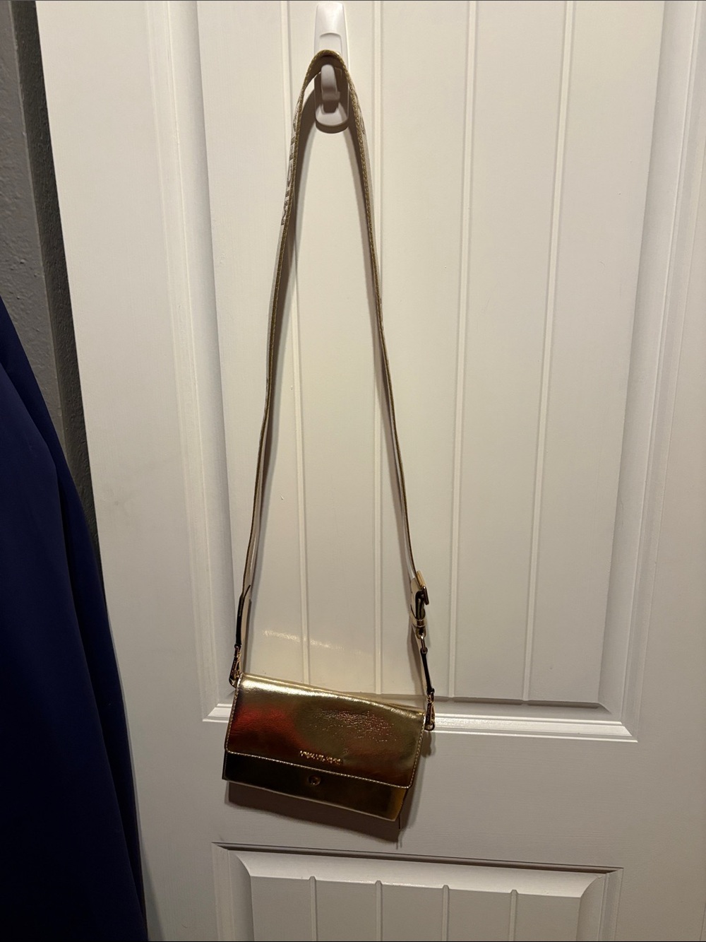Michael Kors Metallic Gold Crossbody Bag